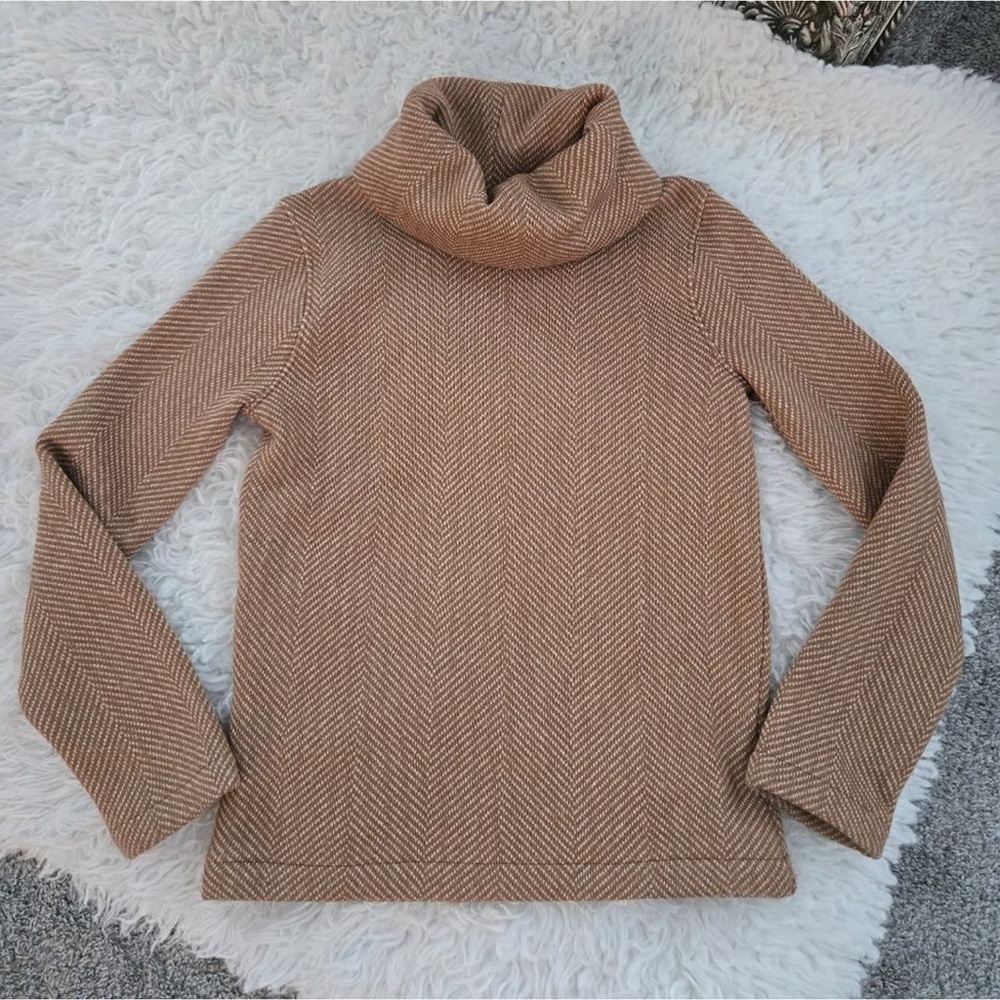 Elegant Brown Cowl Neck Sweater
